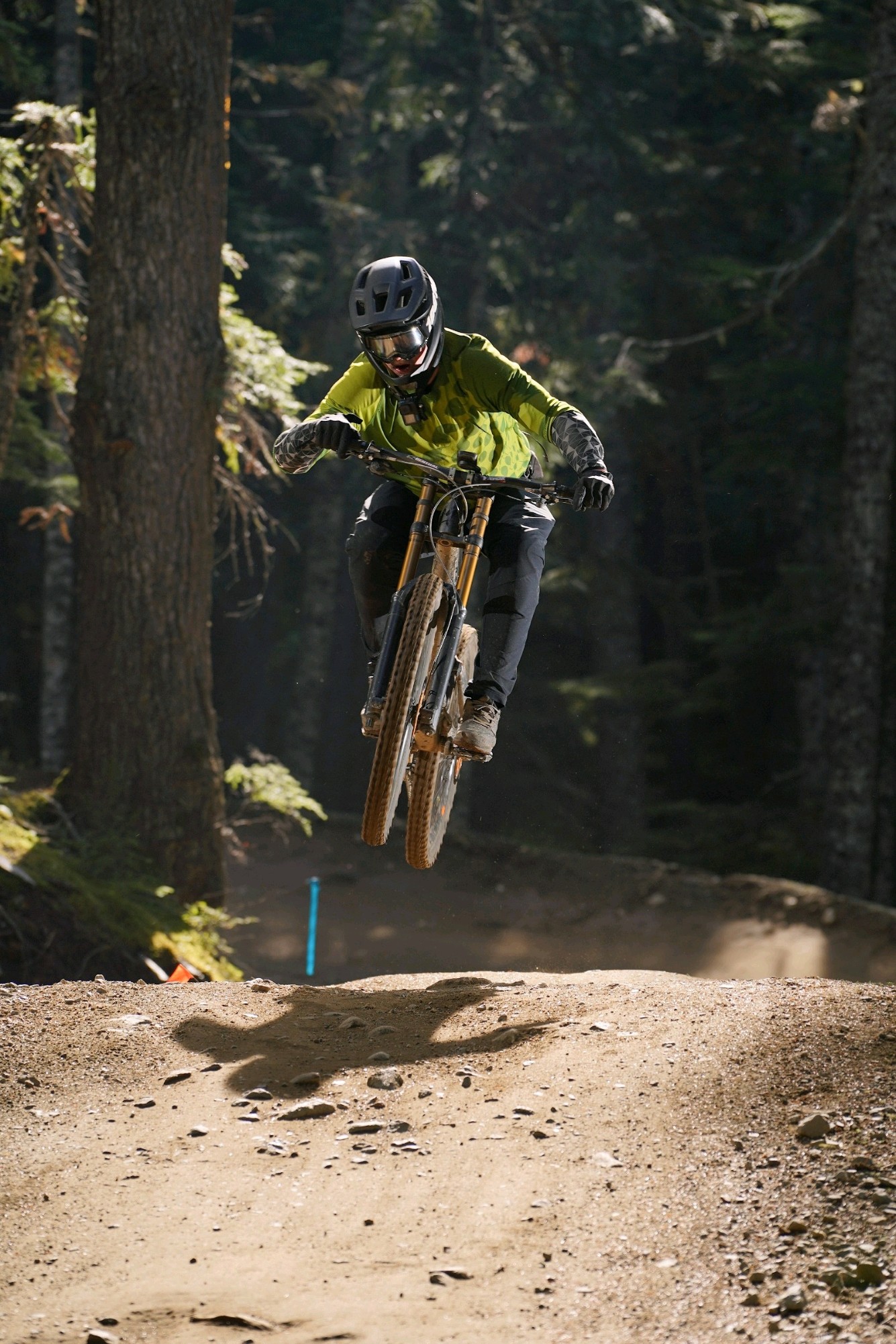 Shaun Fyfe jumping on mountain bike